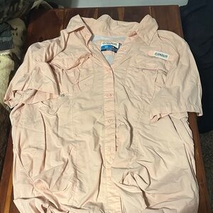 Magellan Light Peach Button-Up Shirt
